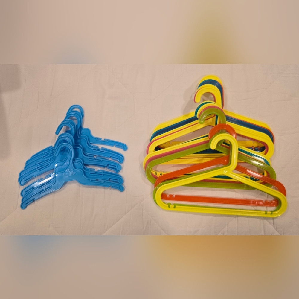 Kids multi color and baby blue hangers